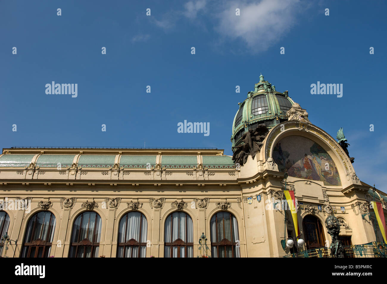 OBECNI DUM Casa Municipale Nove Mesto Praga REPUBBLICA CECA Foto Stock