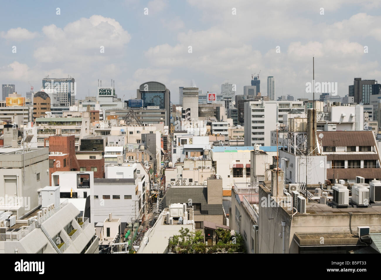 Vista aerea di Shinsaibashi di Osaka Foto Stock