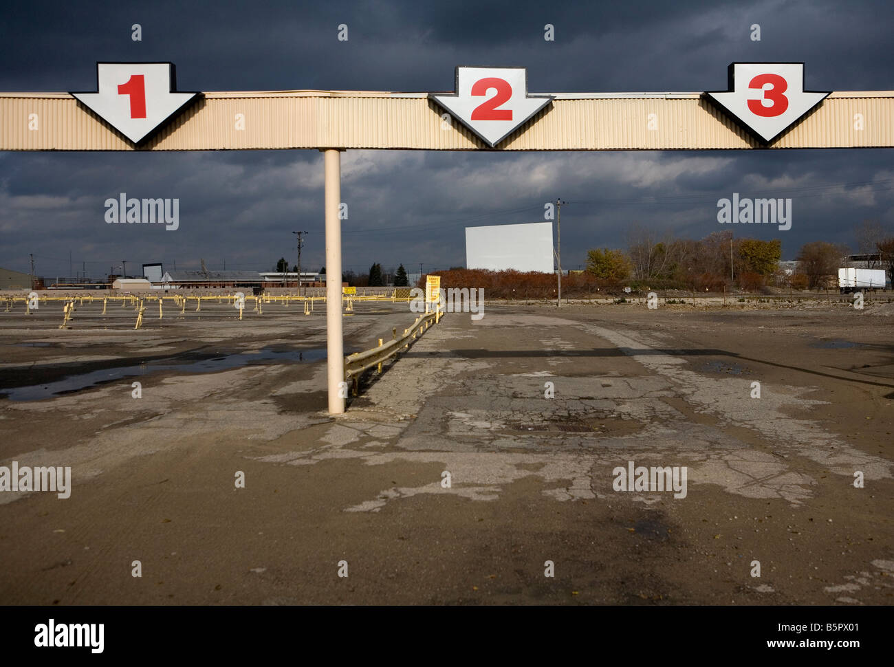 Un Drive In Movie Theater in Dearborn Michigan Foto Stock