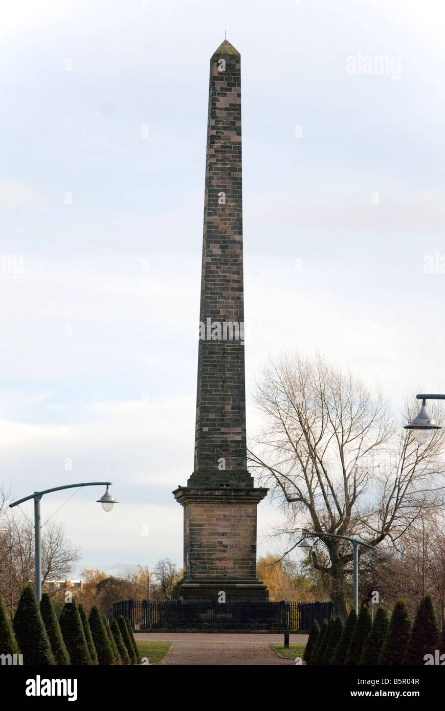 Monumento Nelson Glasgow Green Foto Stock