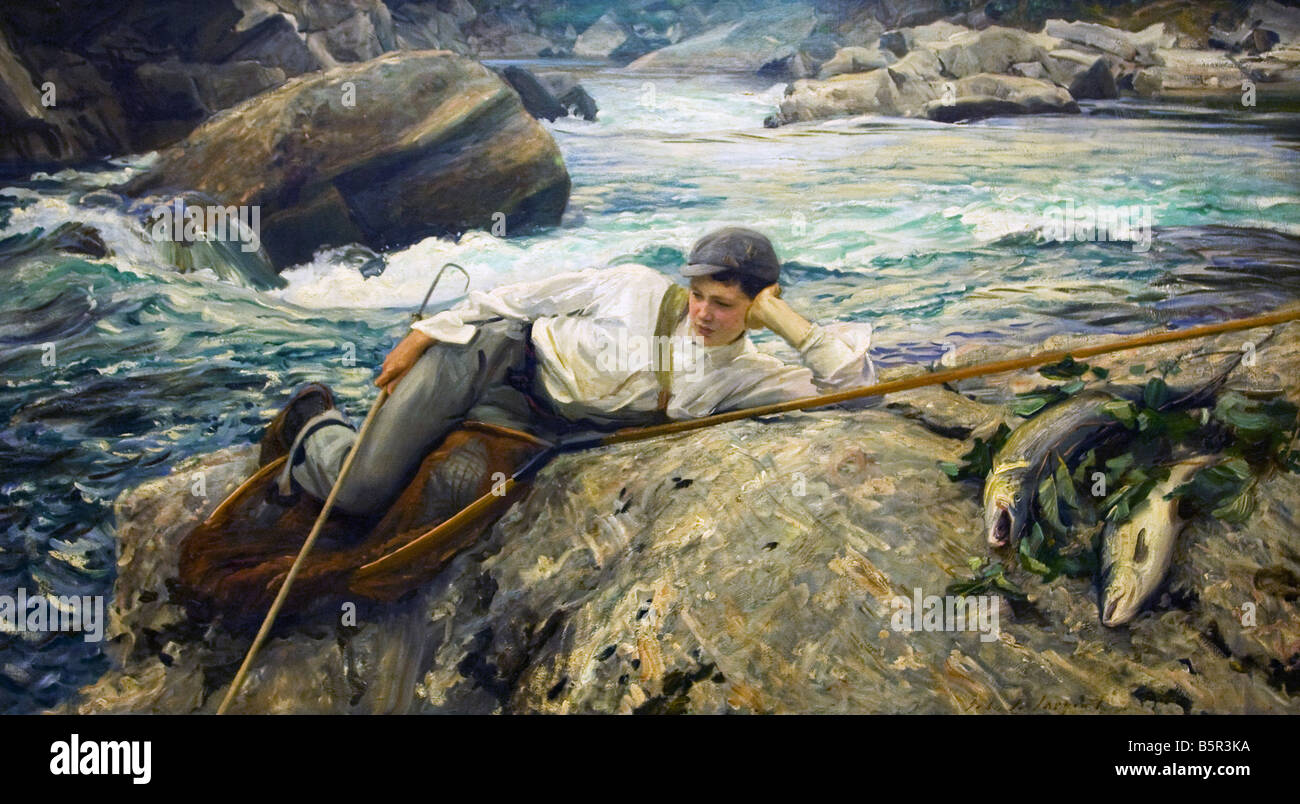 Per la sua vacanza in Norvegia da John Singer Sargent 1901-1902 Lady Lever Gallery Port Sunlight Model Village Wirral Foto Stock