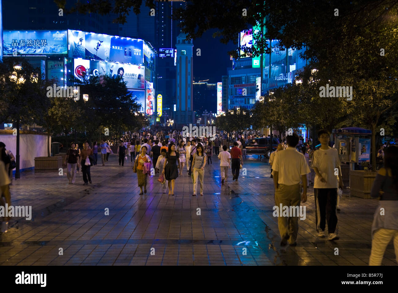 Chongqing street di notte JMH3637 Foto Stock