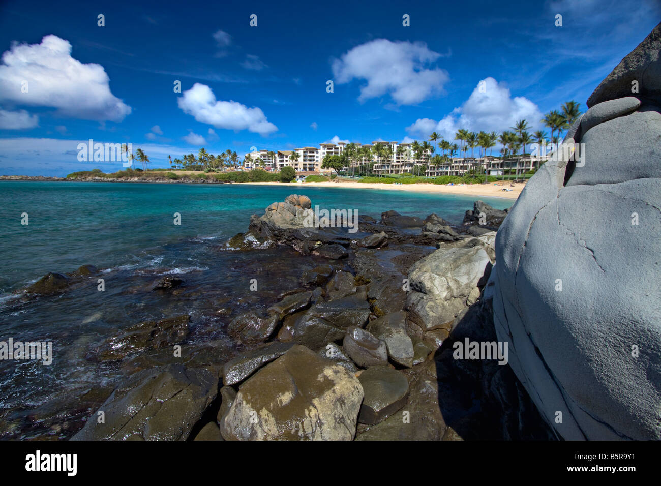 Kapalua Bay e la spiaggia, Maui, Hawaii. Foto Stock