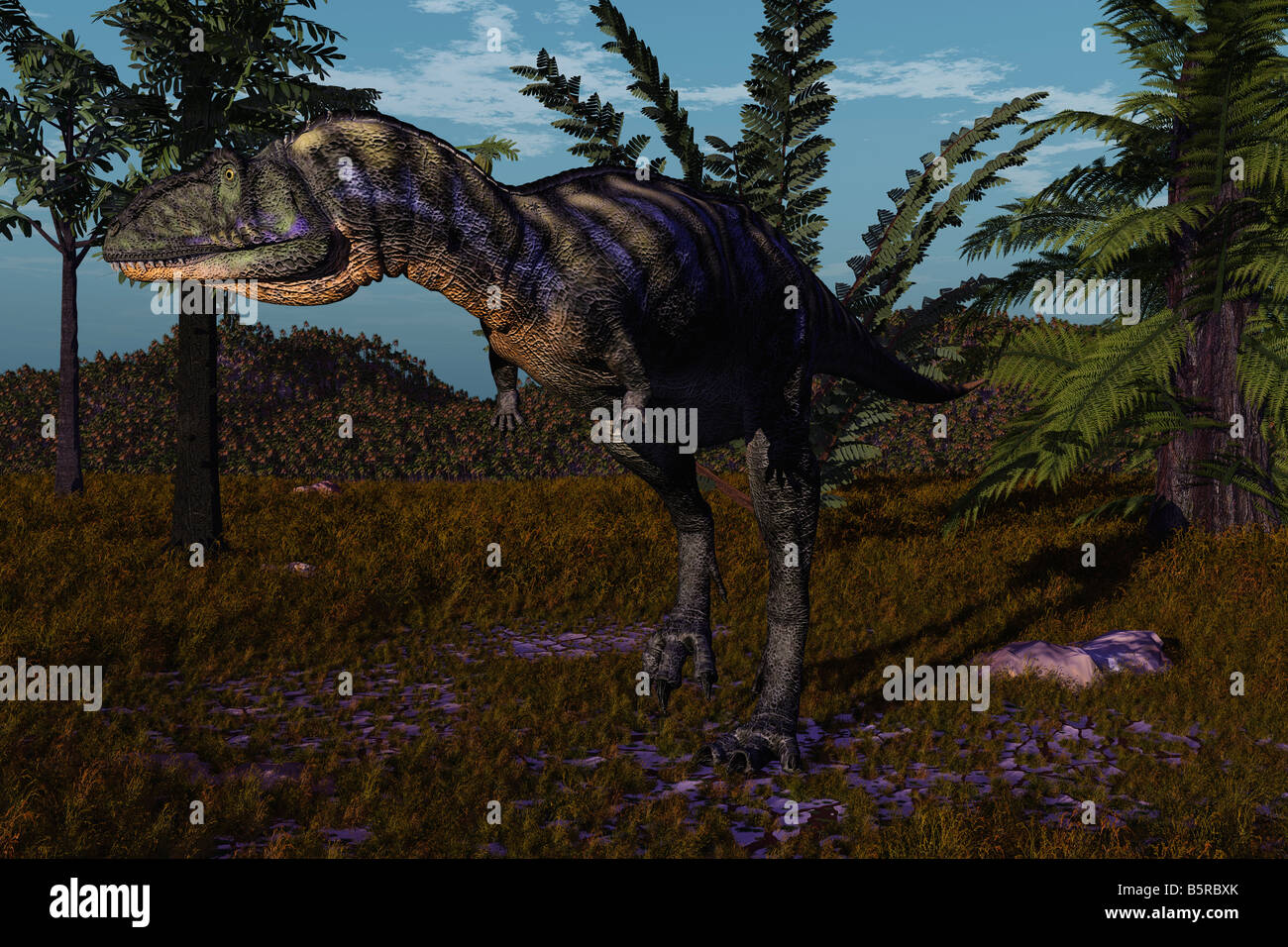 Computer immagine generata di un dinosauro Aucasaurus Foto Stock