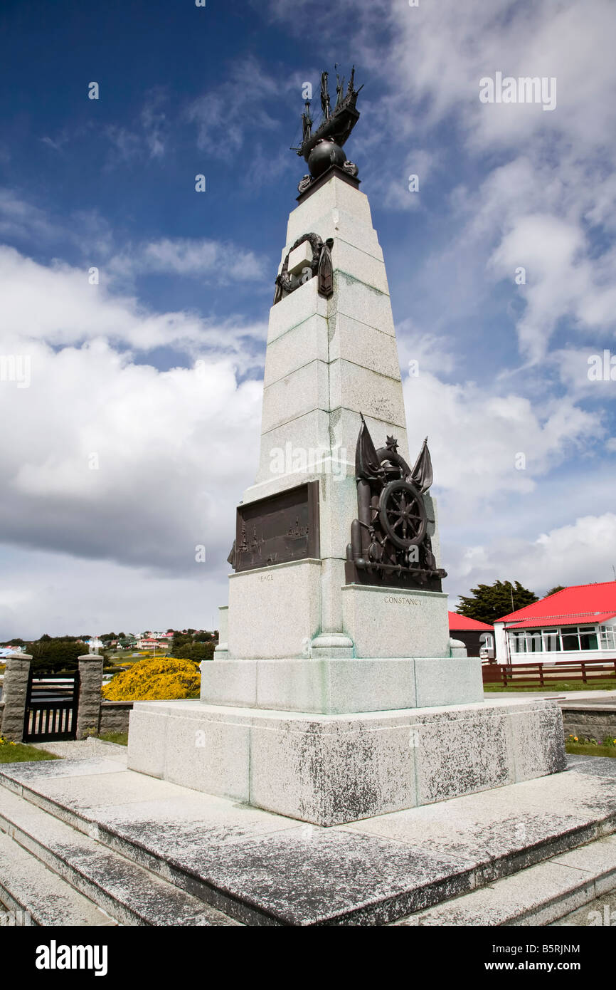 Il memoriale della 1914 Battaglia delle Falklands in Port Stanley nelle isole Falkland Foto Stock