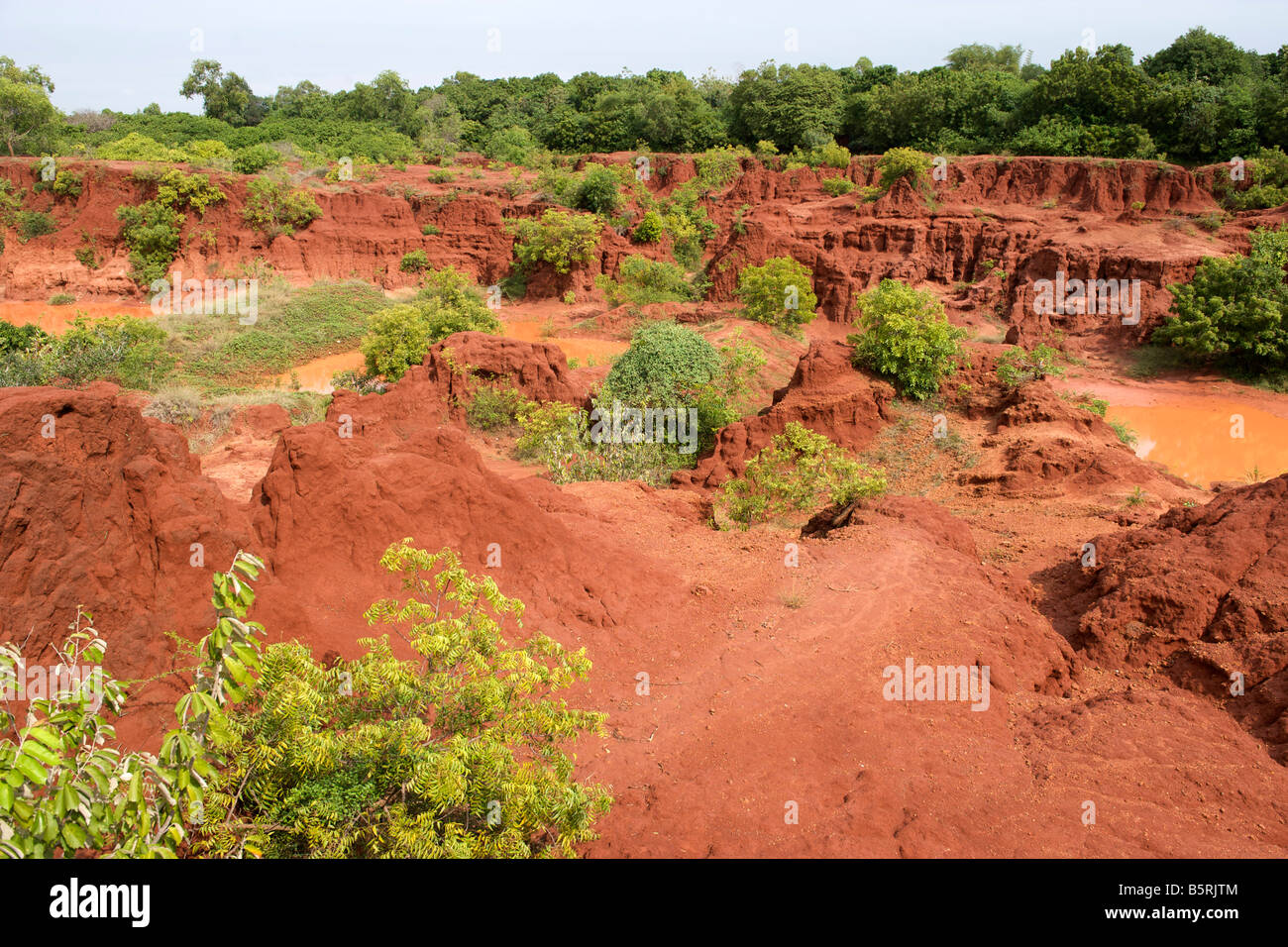 Le colline rosse (bombiapallyam) sulla periferia di Pondicherry India. Foto Stock