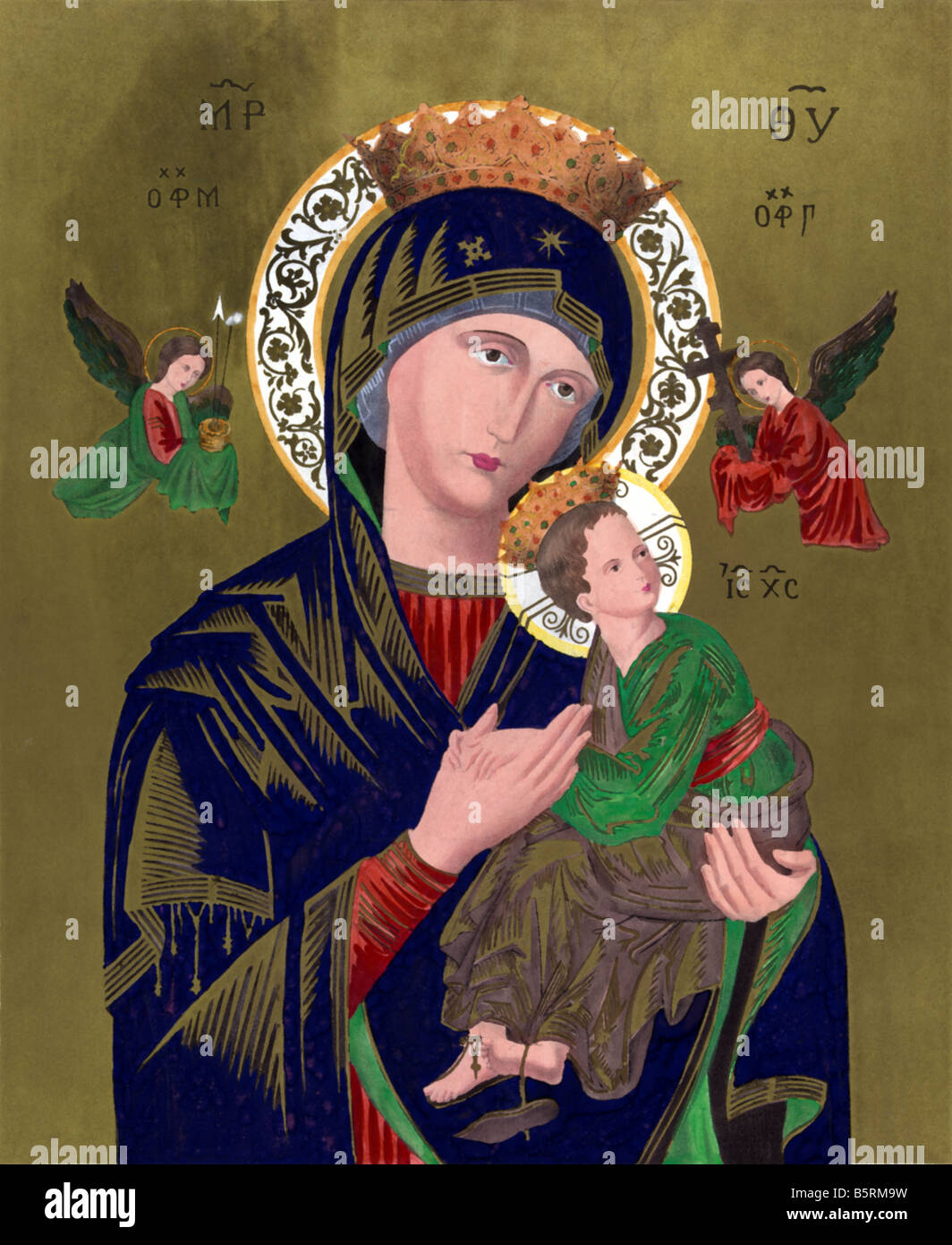 Santa Maria de perpetuo succursu - Nostra Signora del Perpetuo Soccorso la beata Vergine Maria con Gesù Foto Stock