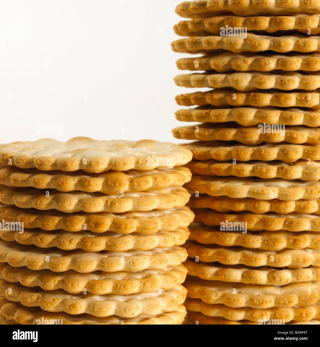 Pila pila cracker biscotti biscotto Foto Stock