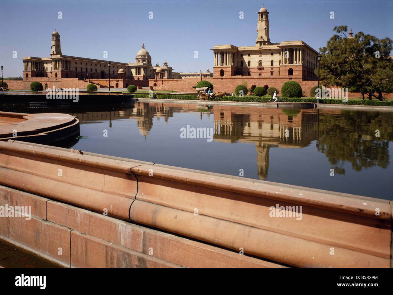 Segretariato di Delhi Nuova Delhi India da Sir Herbert Baker. Foto Stock