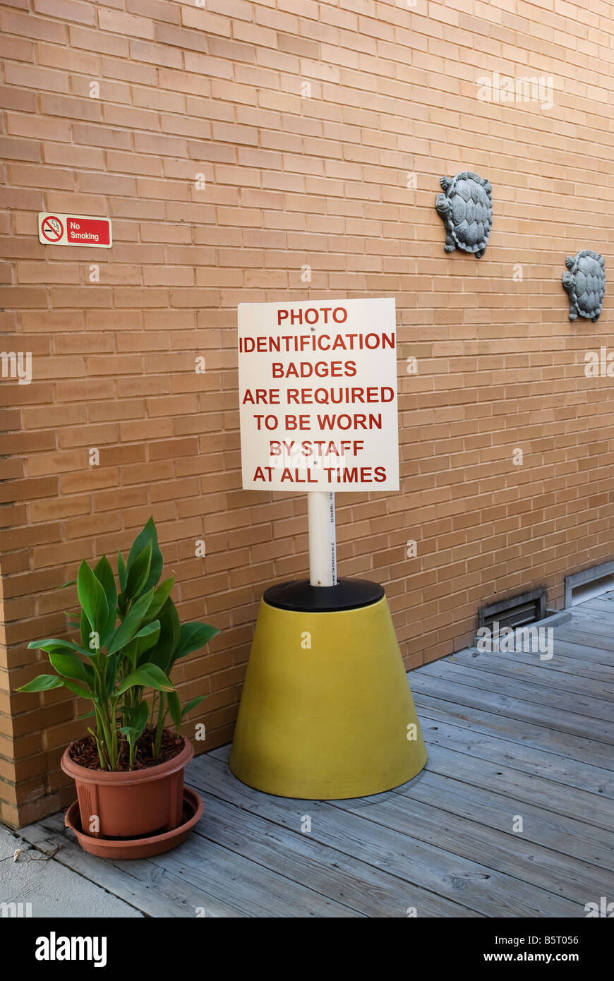 Photo ID badge segno a Veterans administration hospital Lake City Florida Foto Stock