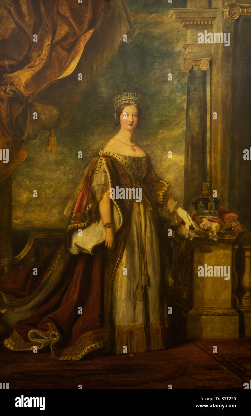 La regina Victoria dipinta da Sir David Wilkie 1840 Lady Lever Gallery di Port Sunlight Model Village Wirral Foto Stock