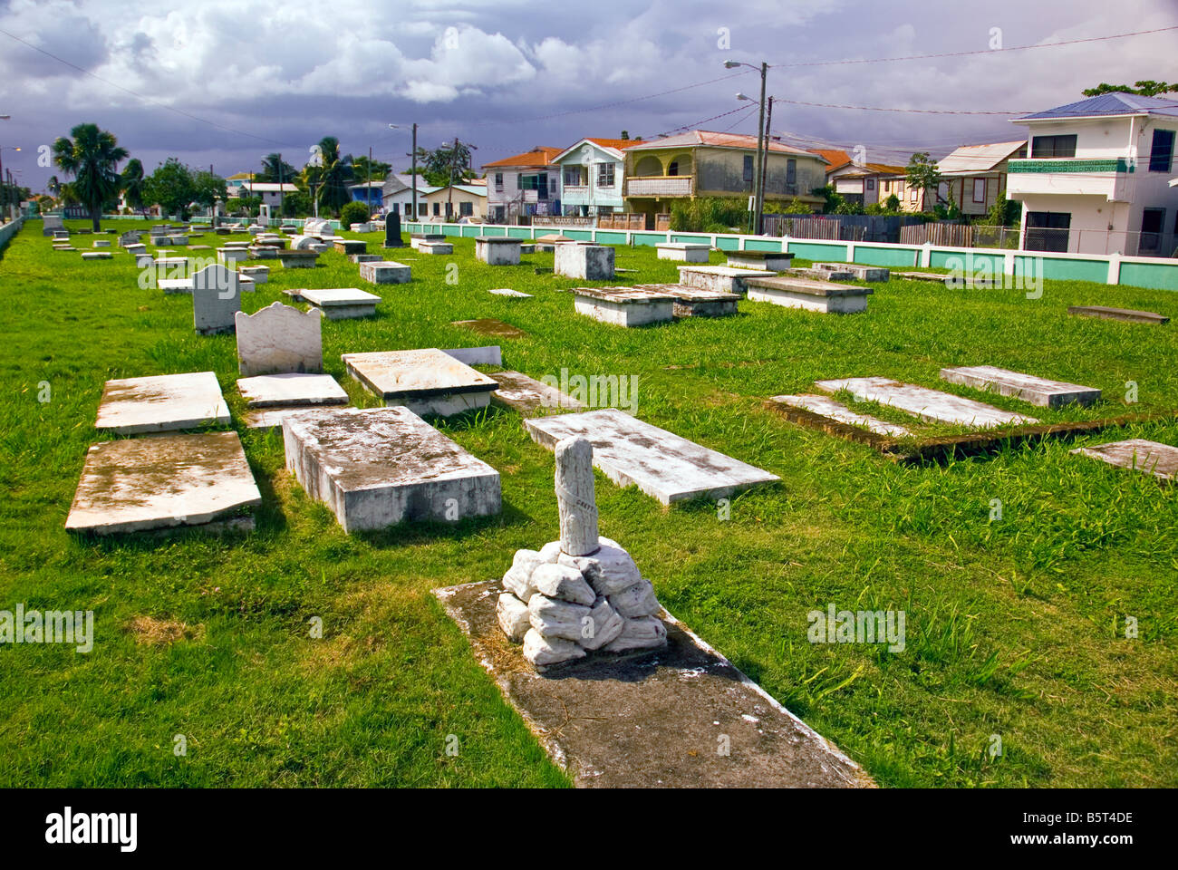 Cimitero Yarborough Belize City primo cimitero pubblico in Belize storico sito utilizzato 1787 per 1896 Foto Stock