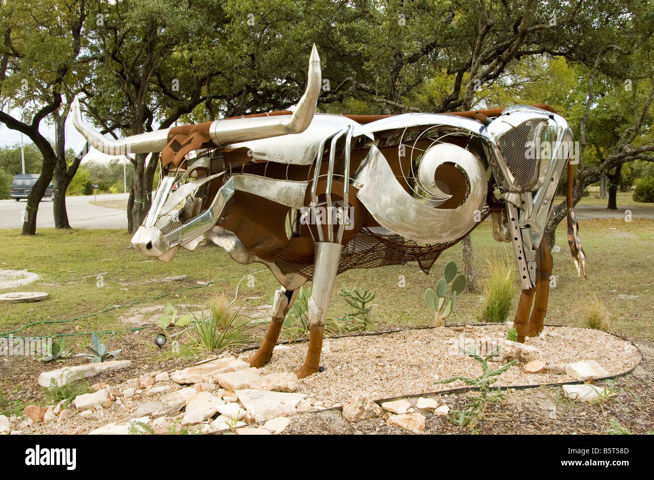 Bull acciaio Longhorn Foto Stock