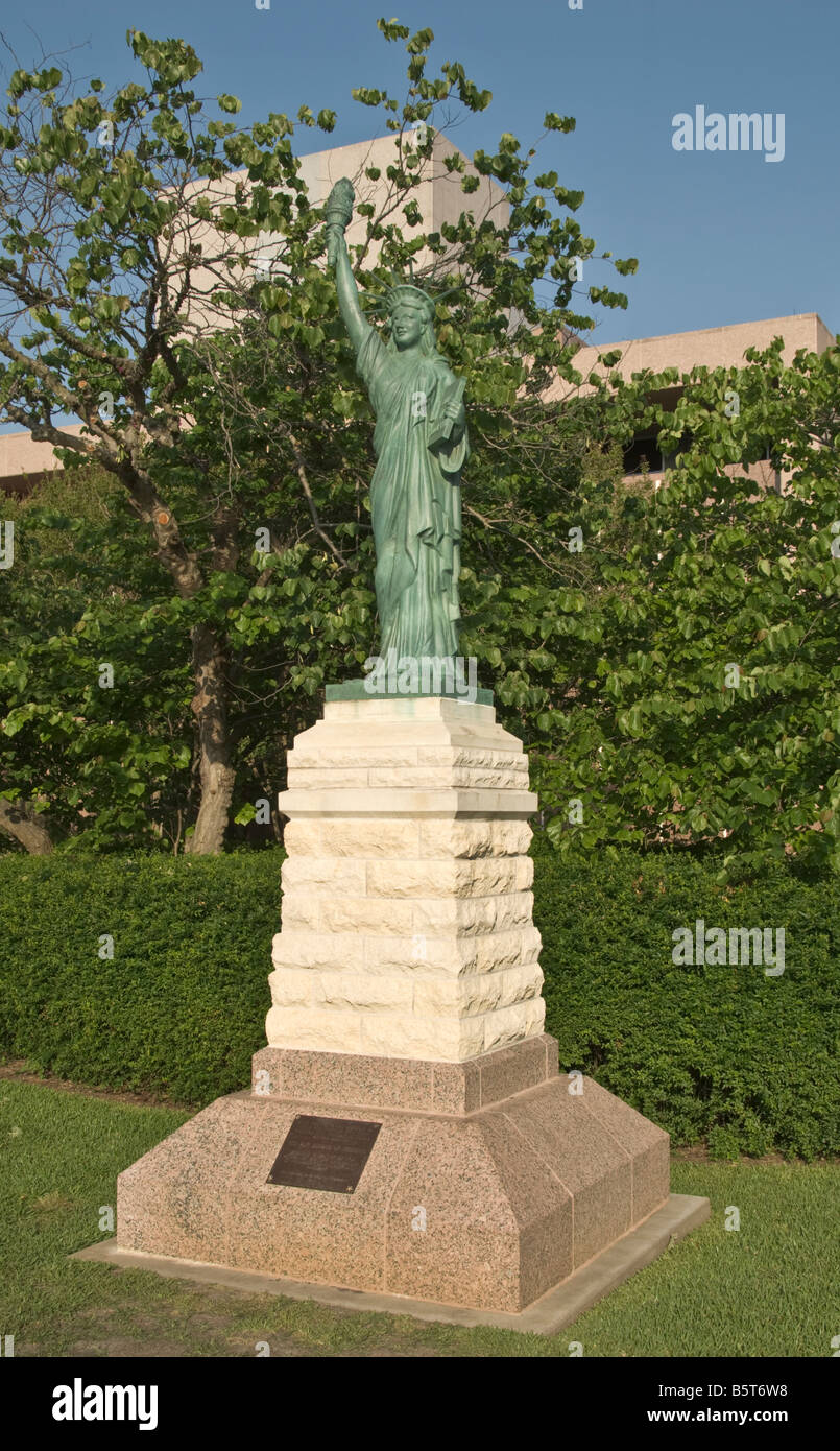 Texas Hill Country Austin complesso del Campidoglio Statua della Libertà modello Foto Stock