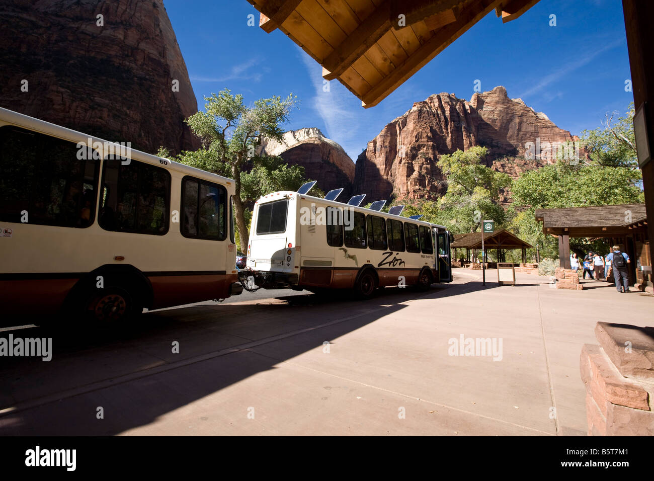 Tram Autobus Zion National Park nello Utah Foto Stock