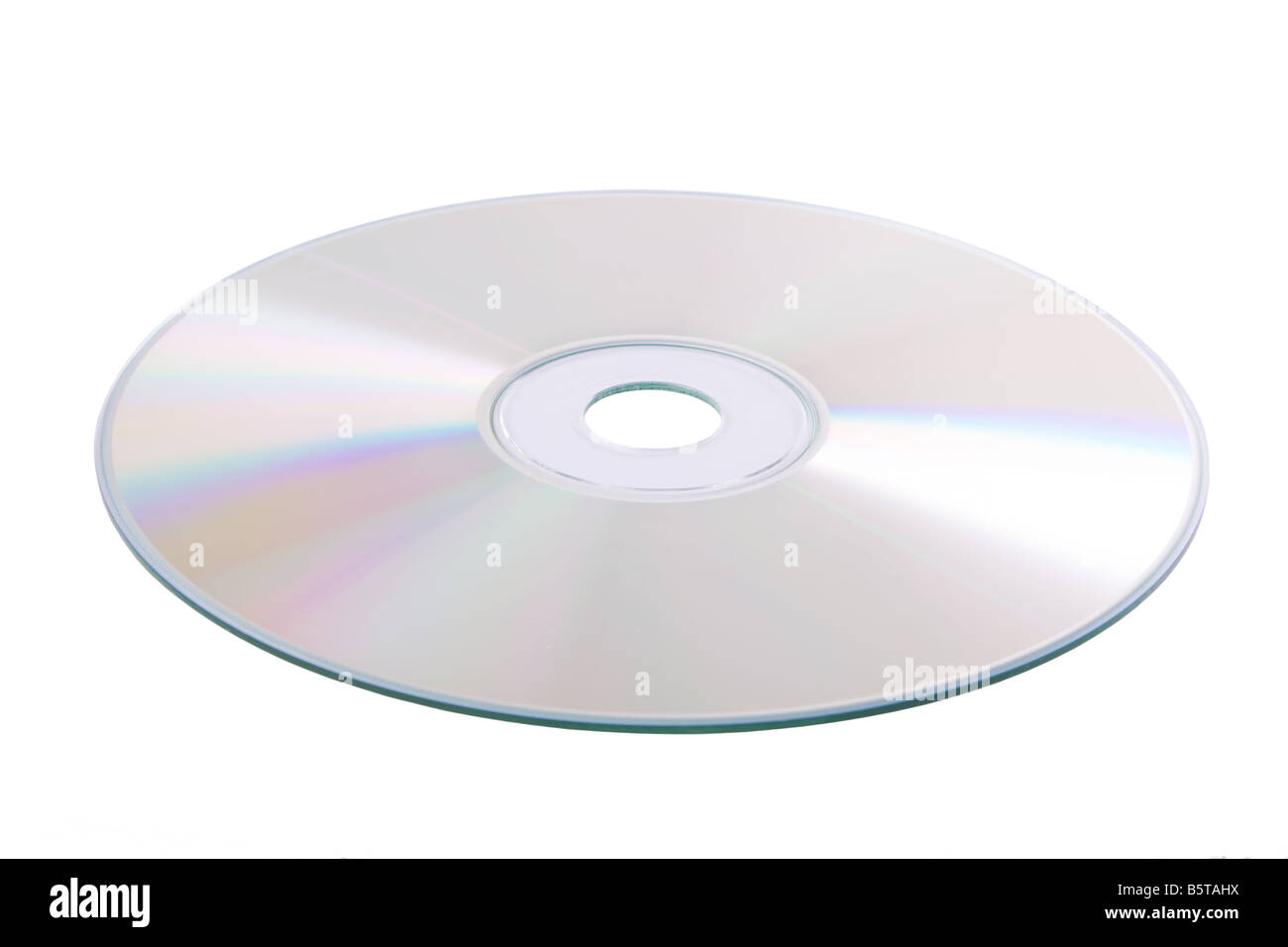 Blue DVD/CD/Blu-ray isolato su uno sfondo bianco Foto Stock