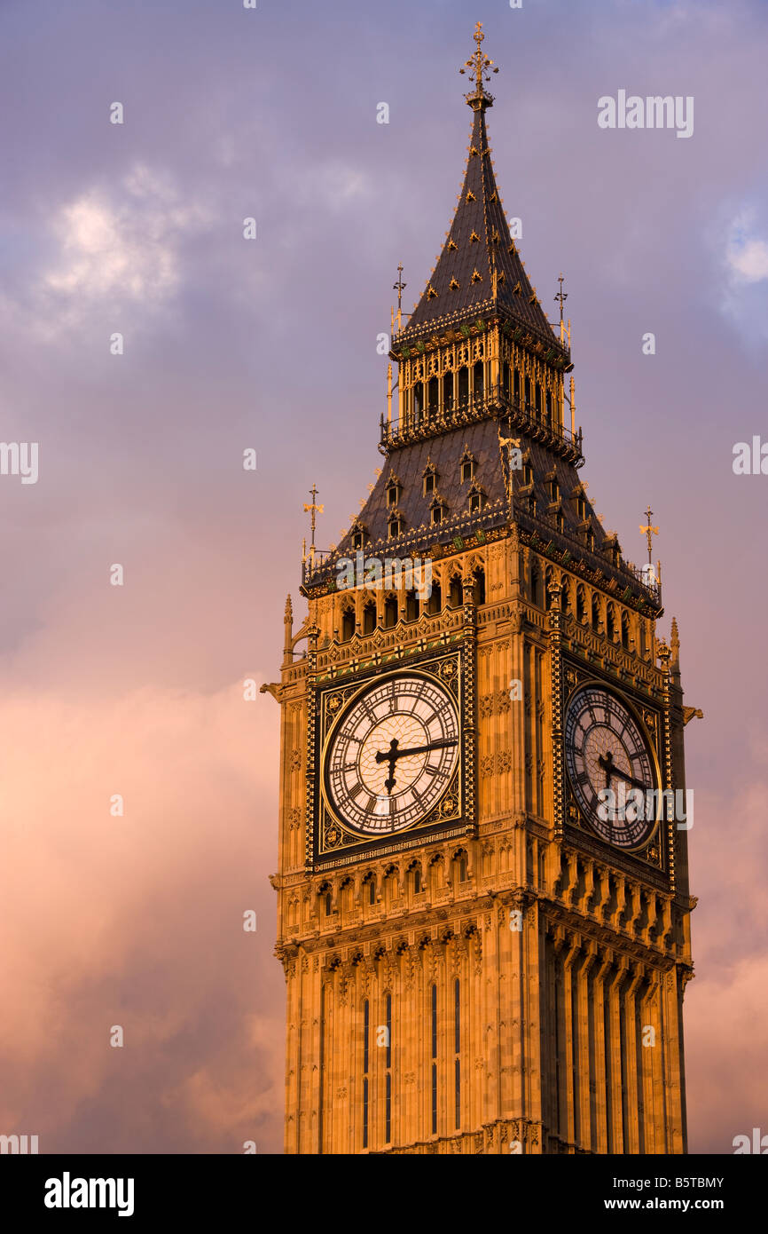 Regno Unito Londra Close up clockface Big Ben Foto Stock
