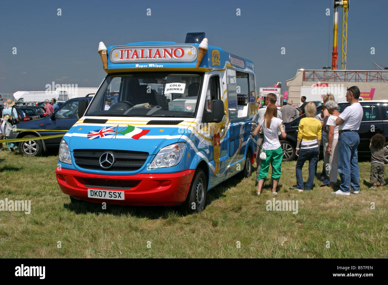 Vendita gelati Van UK Foto Stock