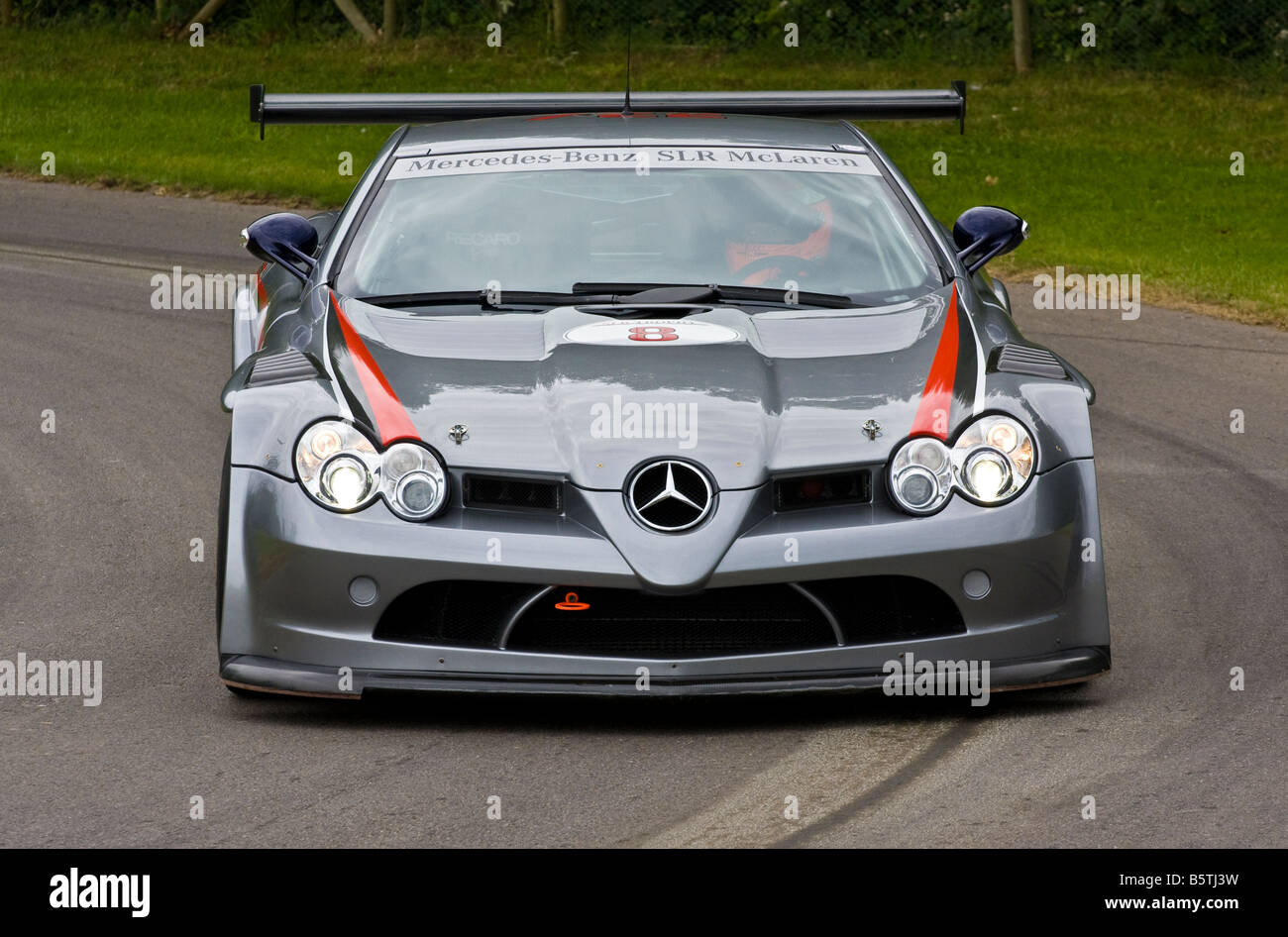 2008 Mercedes SLR Mclaren 722 GT con driver Chris Goodwin a Goodwood Festival della velocità, Sussex, Regno Unito. Foto Stock