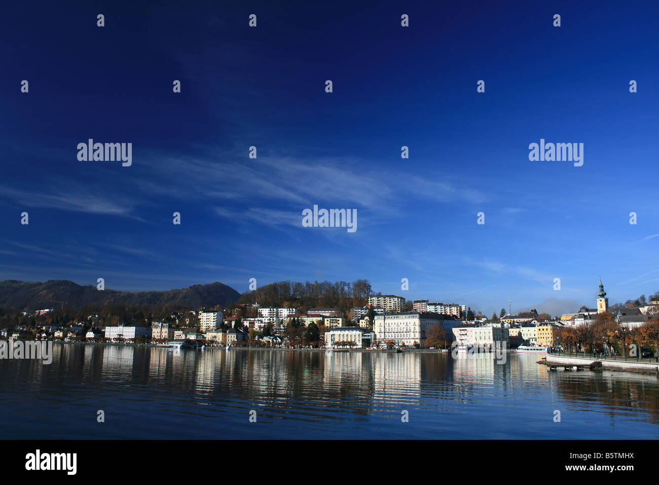 Gmunden Austria Vacanze ricreazione curort lago delle Alpi Foto Stock