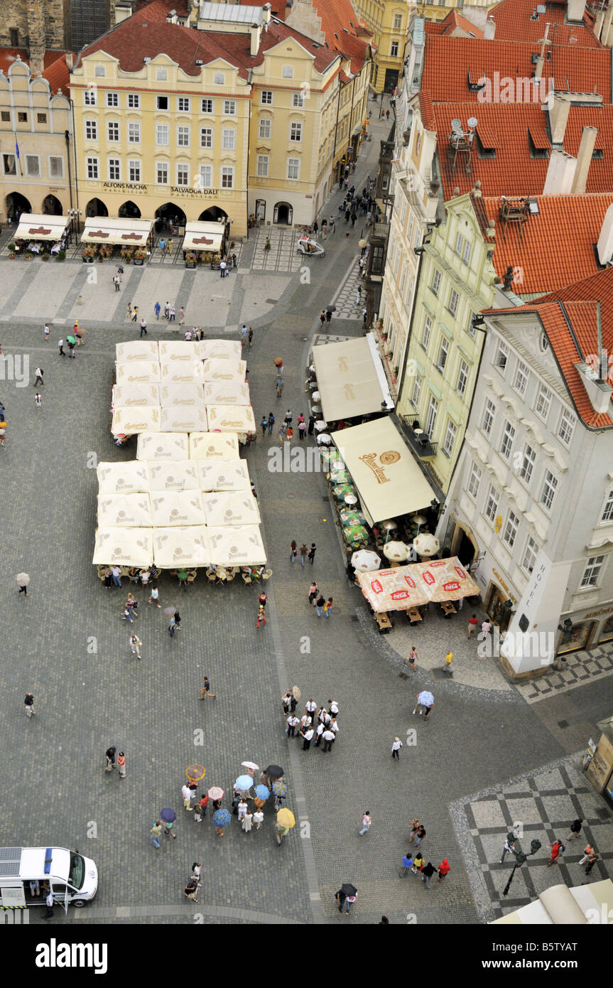 Praga Città vecchia piazza Staromestske Namesti Repubblica Ceca Foto Stock