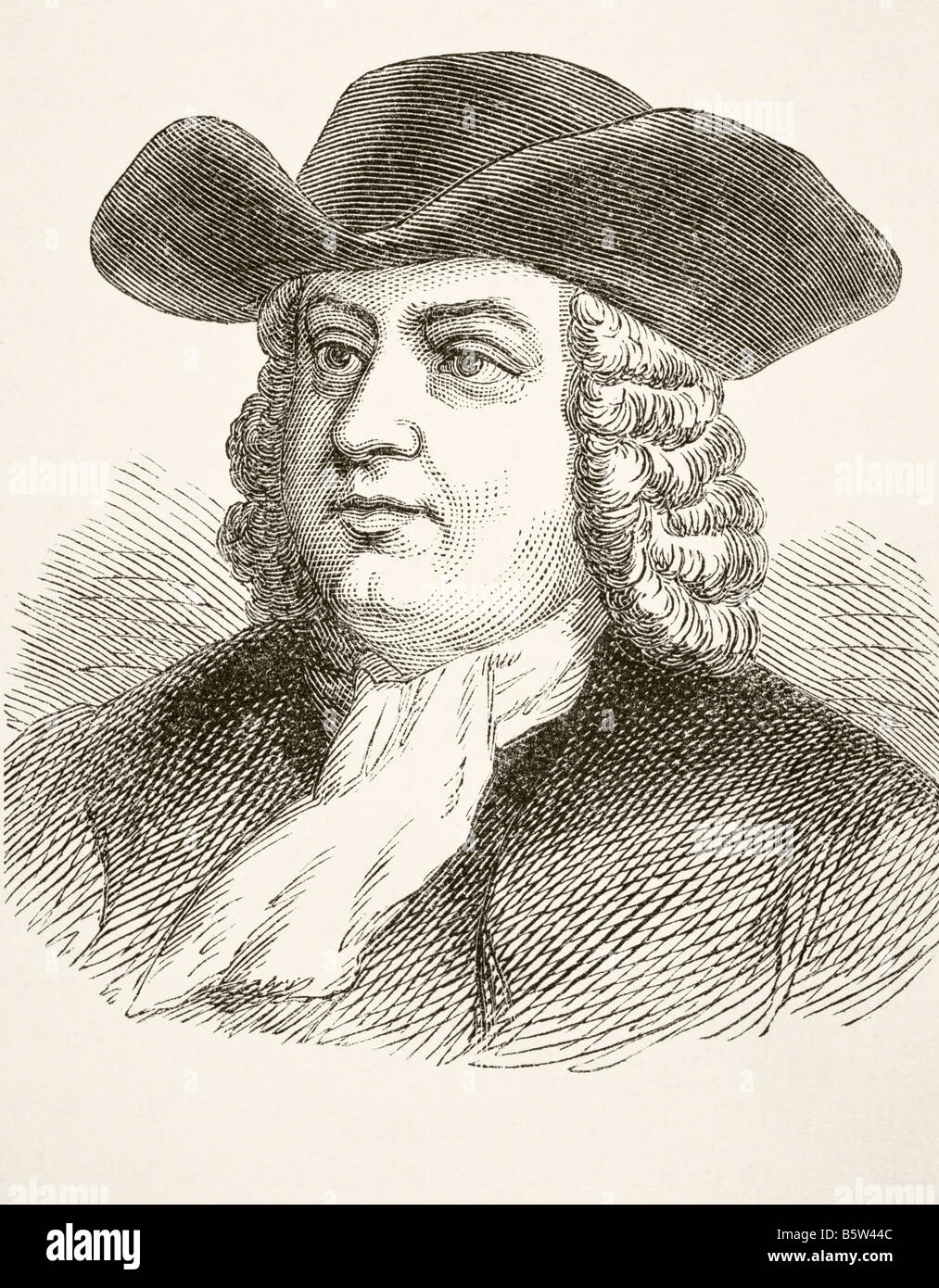 William Penn, 1644 - 1718. Scrittore e pensatore religioso inglese appartenente alla Società religiosa degli amici (Quakers) Foto Stock