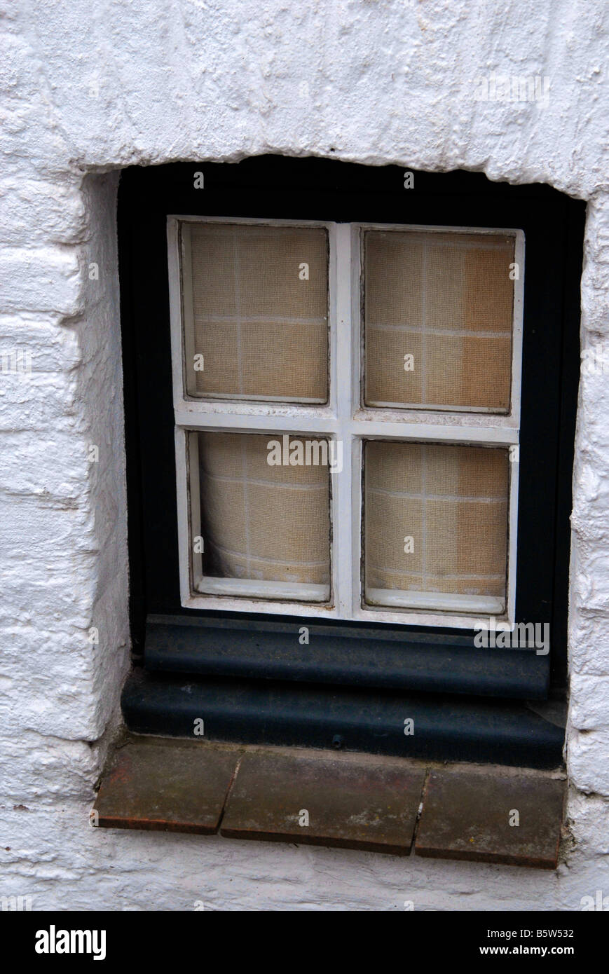 Una minuscola finestra il Beguinage in Kortrijk, Belgio Foto Stock