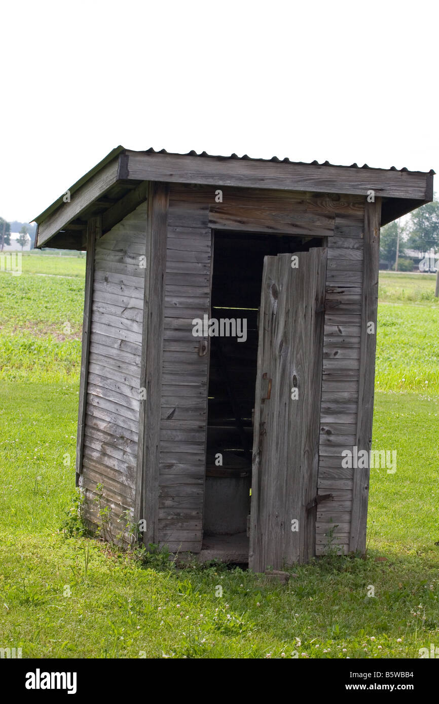 Vecchia dipendenza in legno Foto Stock