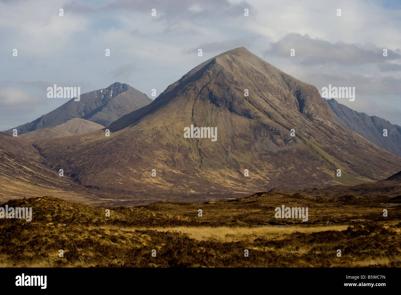 Red Cuillin Hills da Glen Drynoch, Isola di Skye Foto Stock