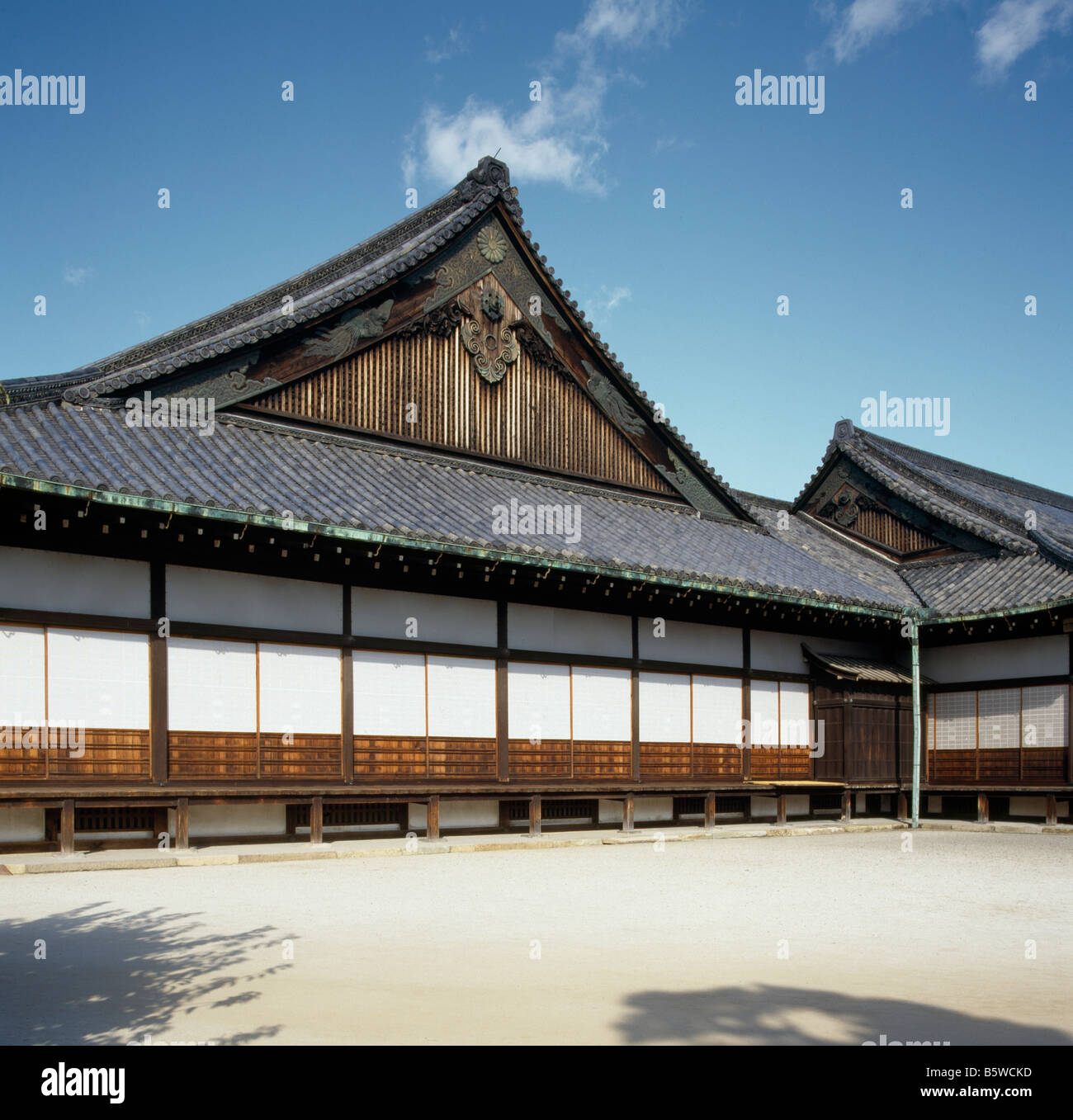 Protocollo di Kyoto il castello Nijo Ninomaru Parete esterna Foto Stock
