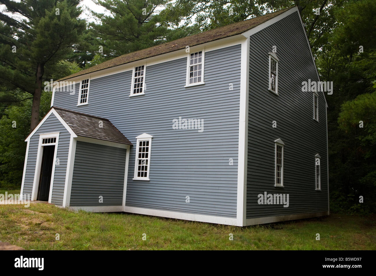 Amici Meetinghouse, chiesa dove Quaccheri avrebbero adorato - Old Sturbridge Village (OSV), Massachusetts Foto Stock