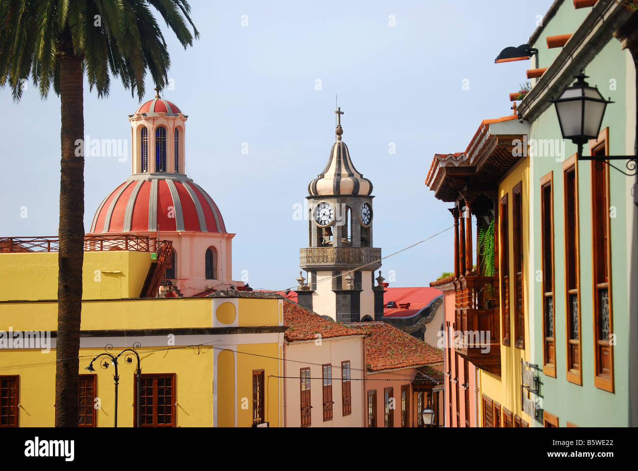 La Iglesia de la Concepción da Plaza del Ayuntamiento, La Orotava, Tenerife, Isole Canarie, Spagna Foto Stock