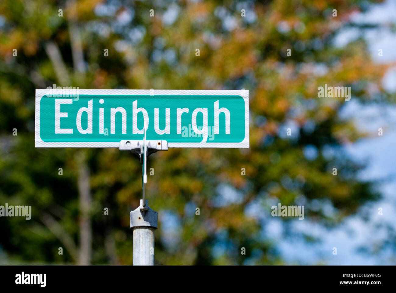 Segno per Edinburgh Foto Stock