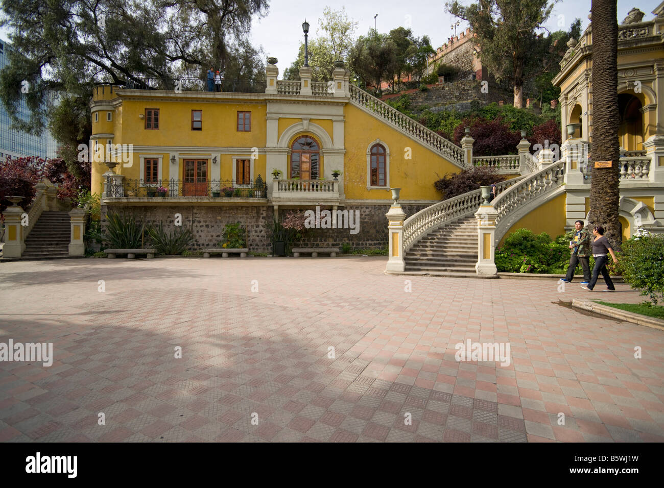 Cerro Santa Lucia, la collina di Santa Lucia a Santiago Foto Stock