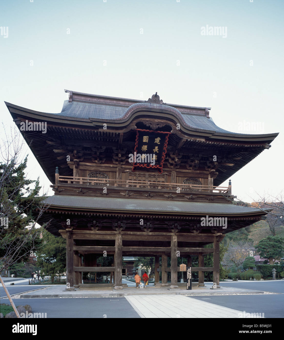 Kencho-Ji Kamakura Giappone San-Mon Foto Stock