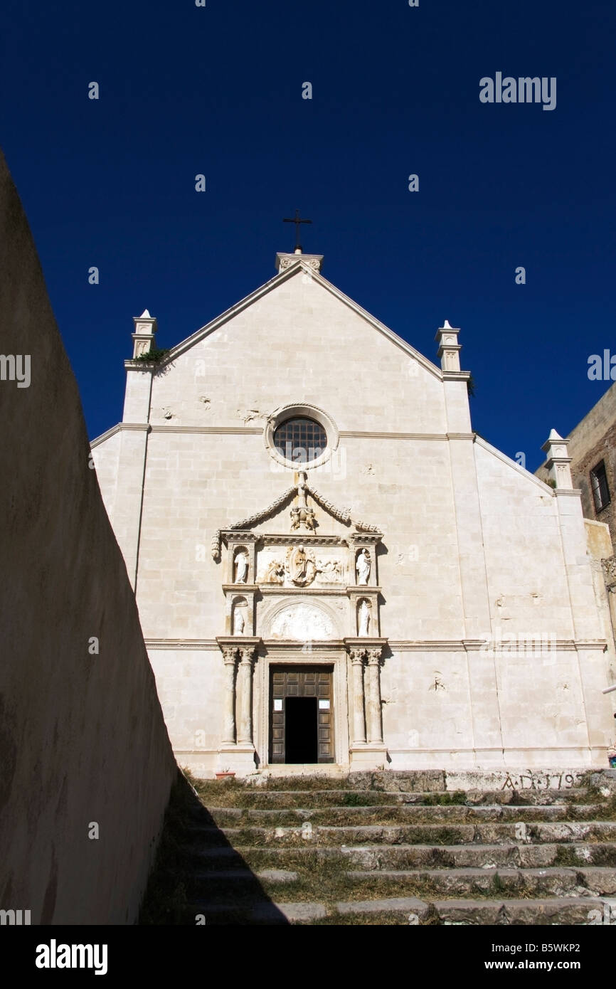 St Mary Abbazia di Santa Maria a Mare isola di San Nicola Tremiti Gragano puglia italia Foto Stock