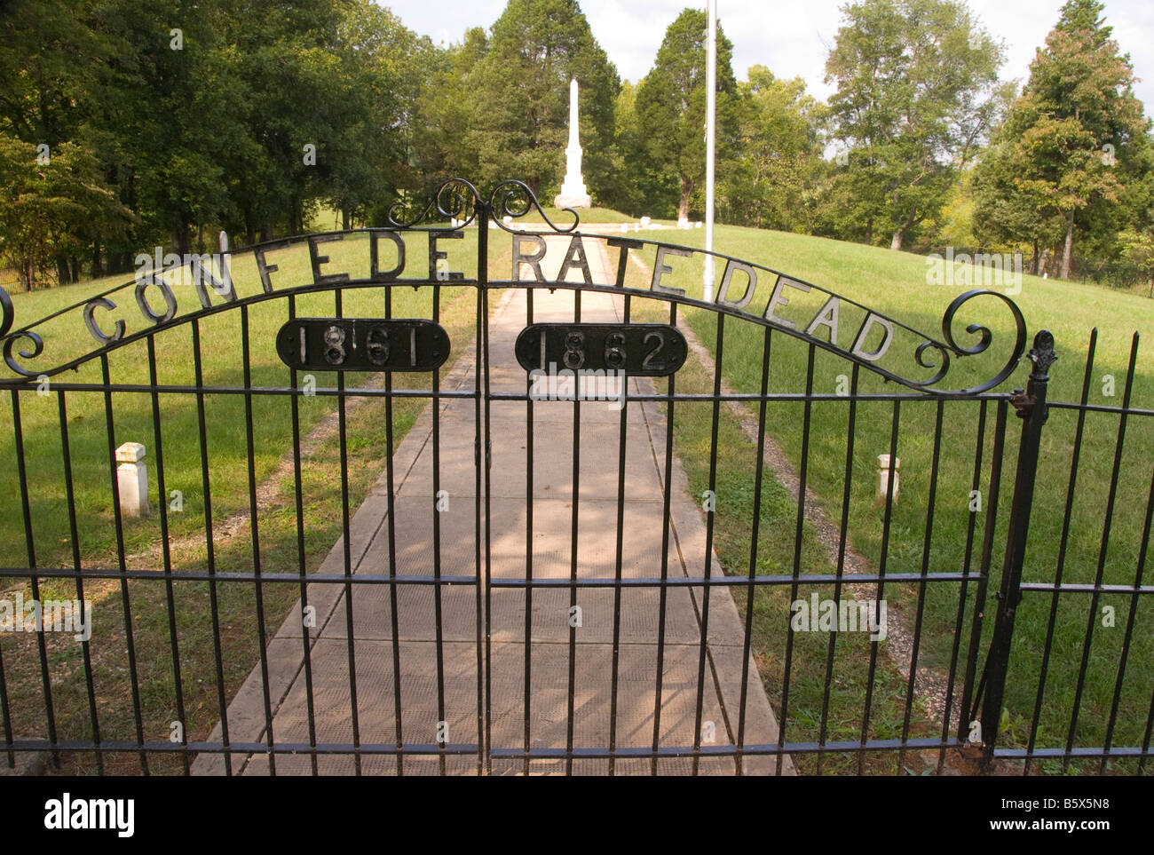 Groveton cimitero confederati a Manassas National Battlefield Park, Virginia Foto Stock