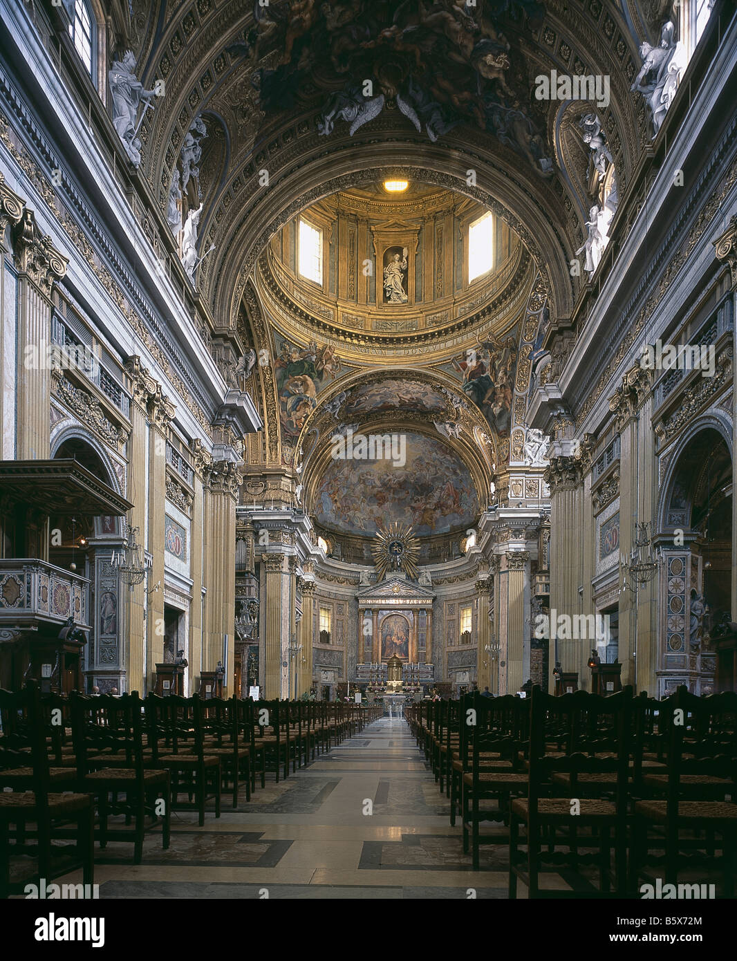 Gesu interno, Roma. Foto Stock