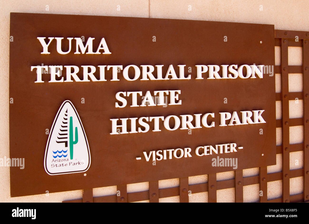 Yuma Territorial Prison state Historic Park Sign Arizona USA Foto Stock