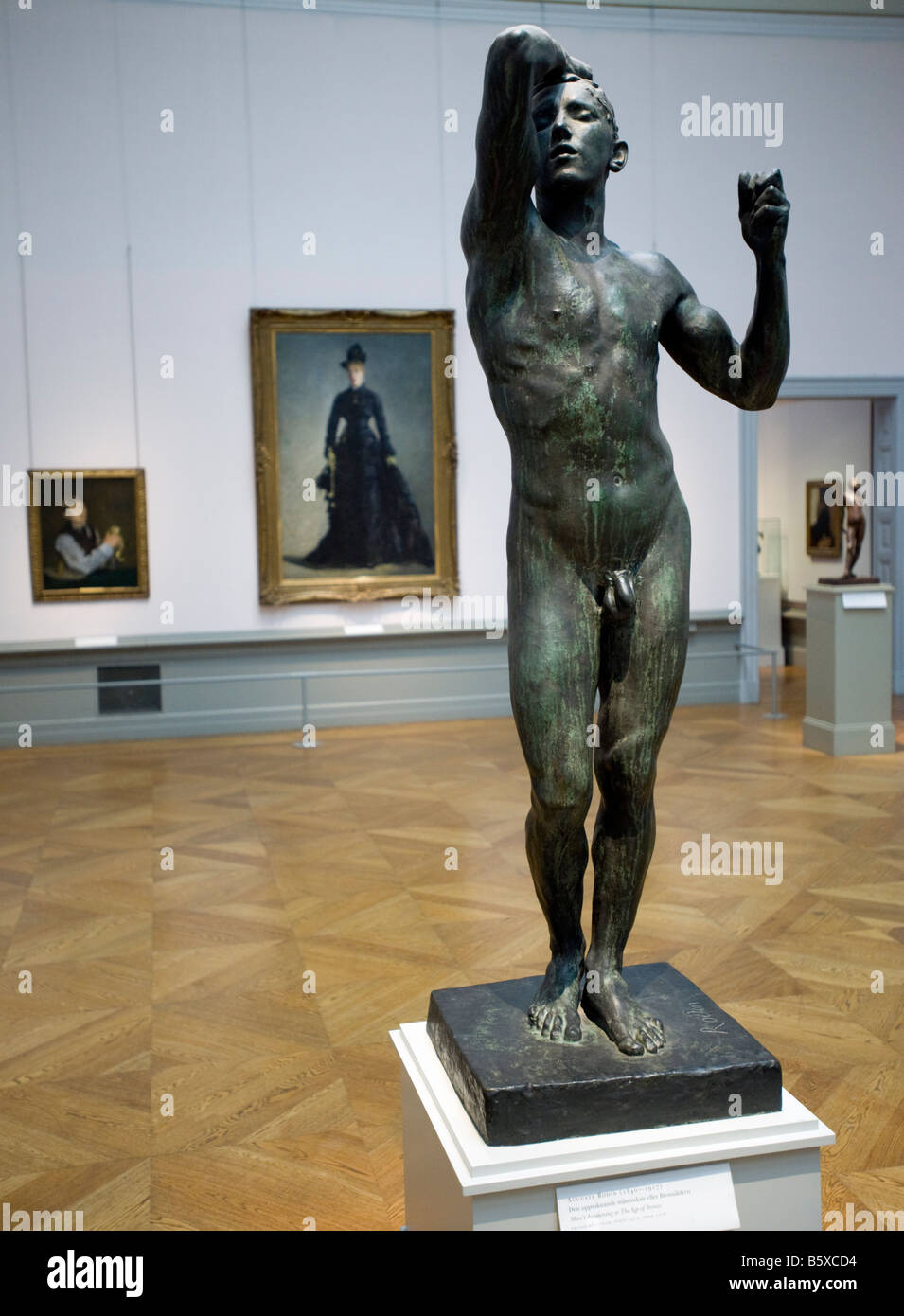 Scultura in mostra all'interno del Museo Nazionale di Stoccolma Svezia Foto Stock