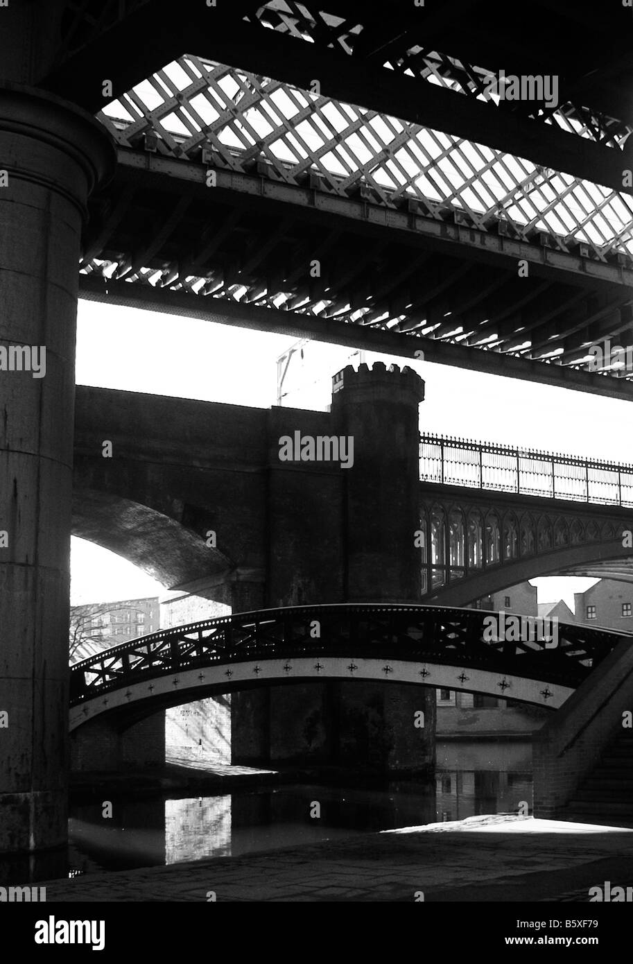 Ponti di Castlefields Manchester Inghilterra England Foto Stock