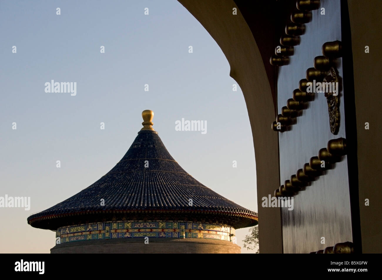 Imperial vault del Cielo nel tempio del cielo a Pechino in Cina Foto Stock