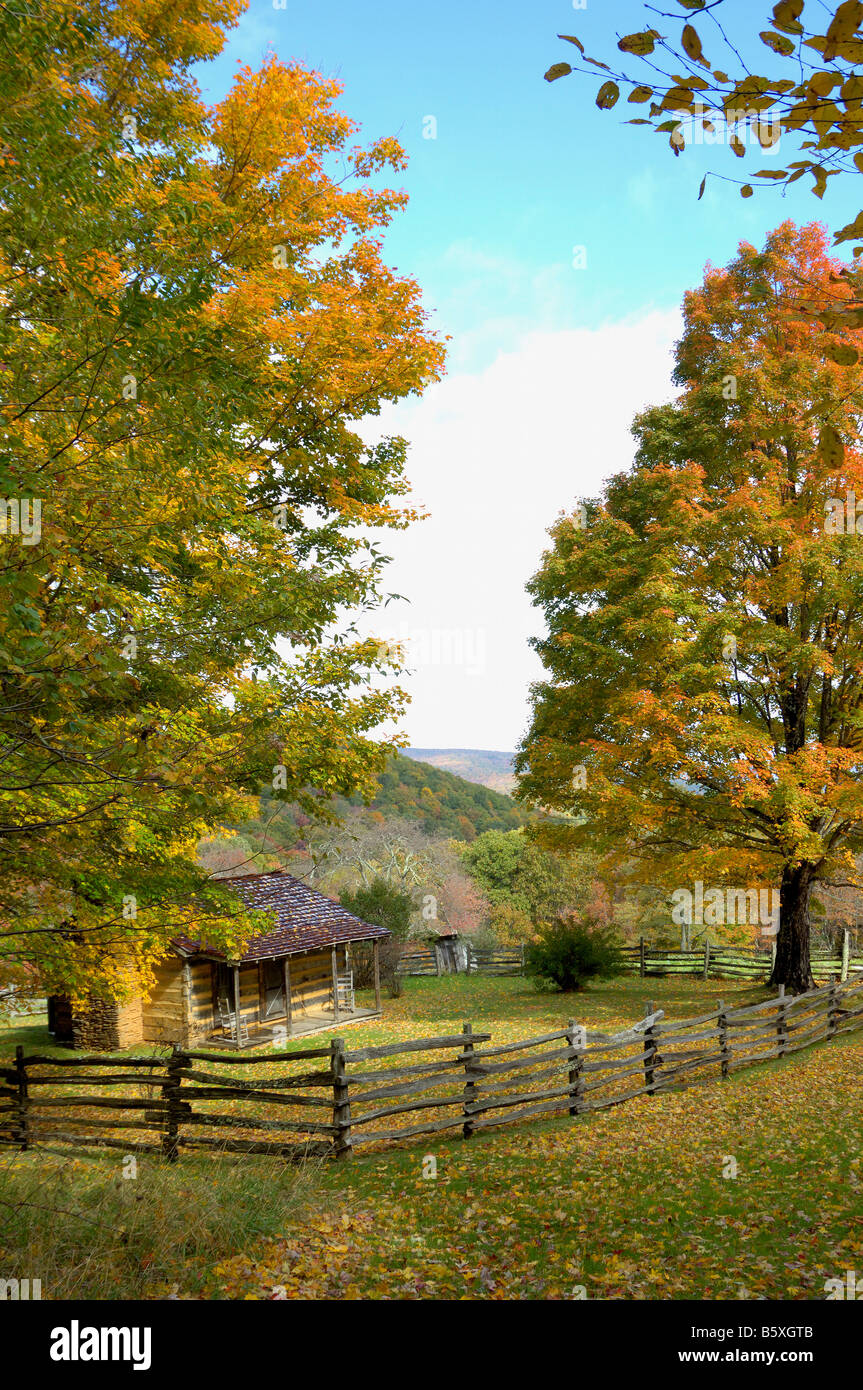 Cabina in Blue Ridge Foto Stock