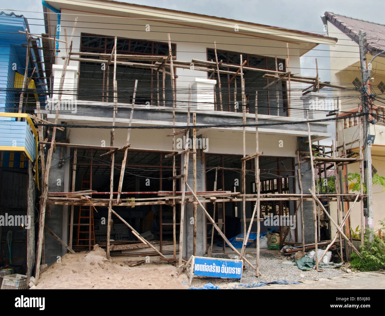 Lavori di costruzione, Koh Samui, Thailandia Foto Stock