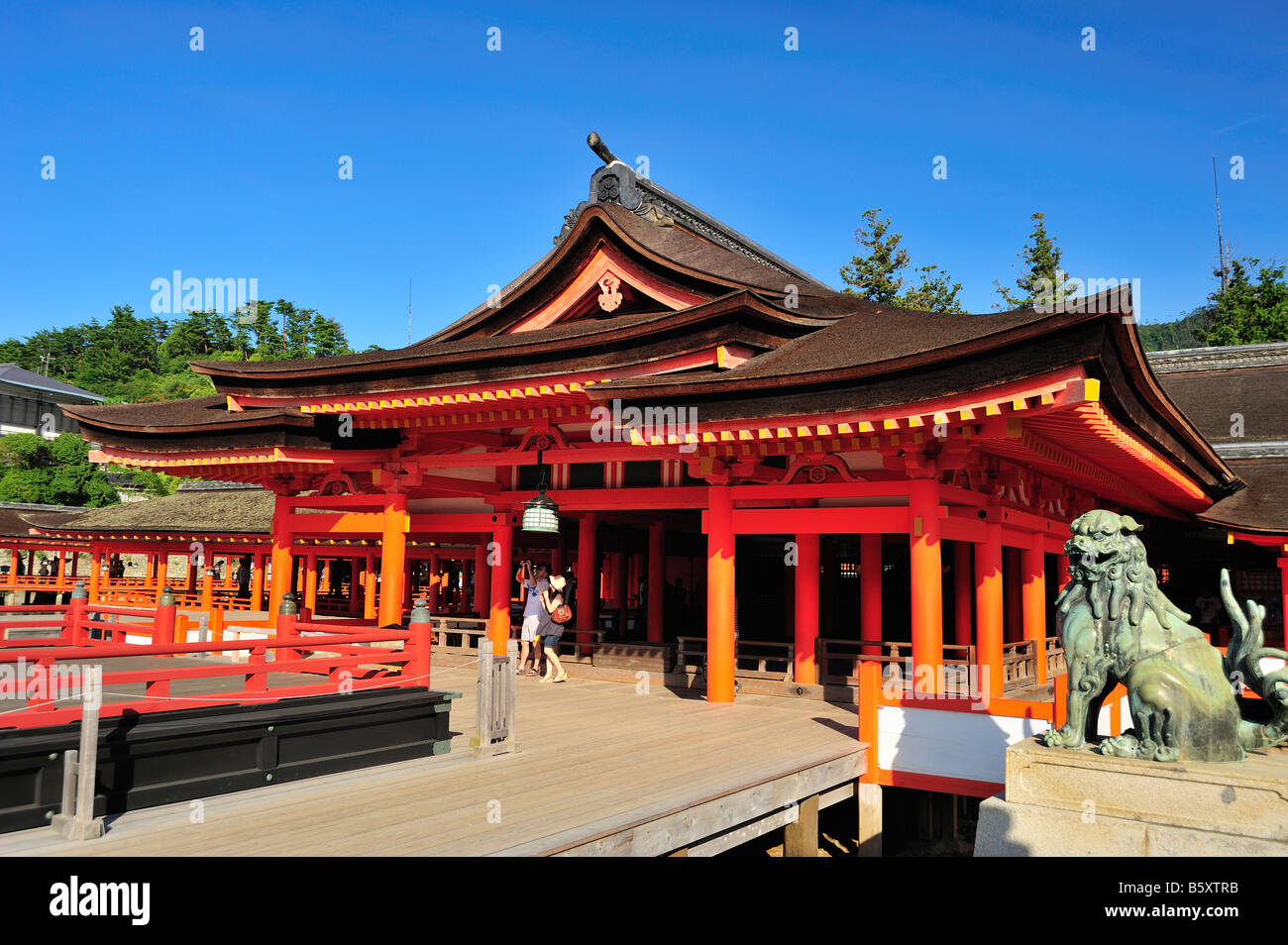 Itsukushima Jinja, Miyajima cho, Hatsukaichi, Prefettura di Hiroshima, Giappone Foto Stock