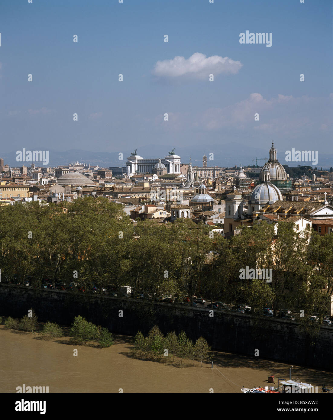 Castel Sant' Angelo, Roma: Panorama Foto Stock