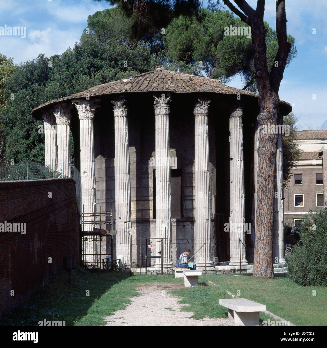 Tempio di Vesta Roma Foto Stock