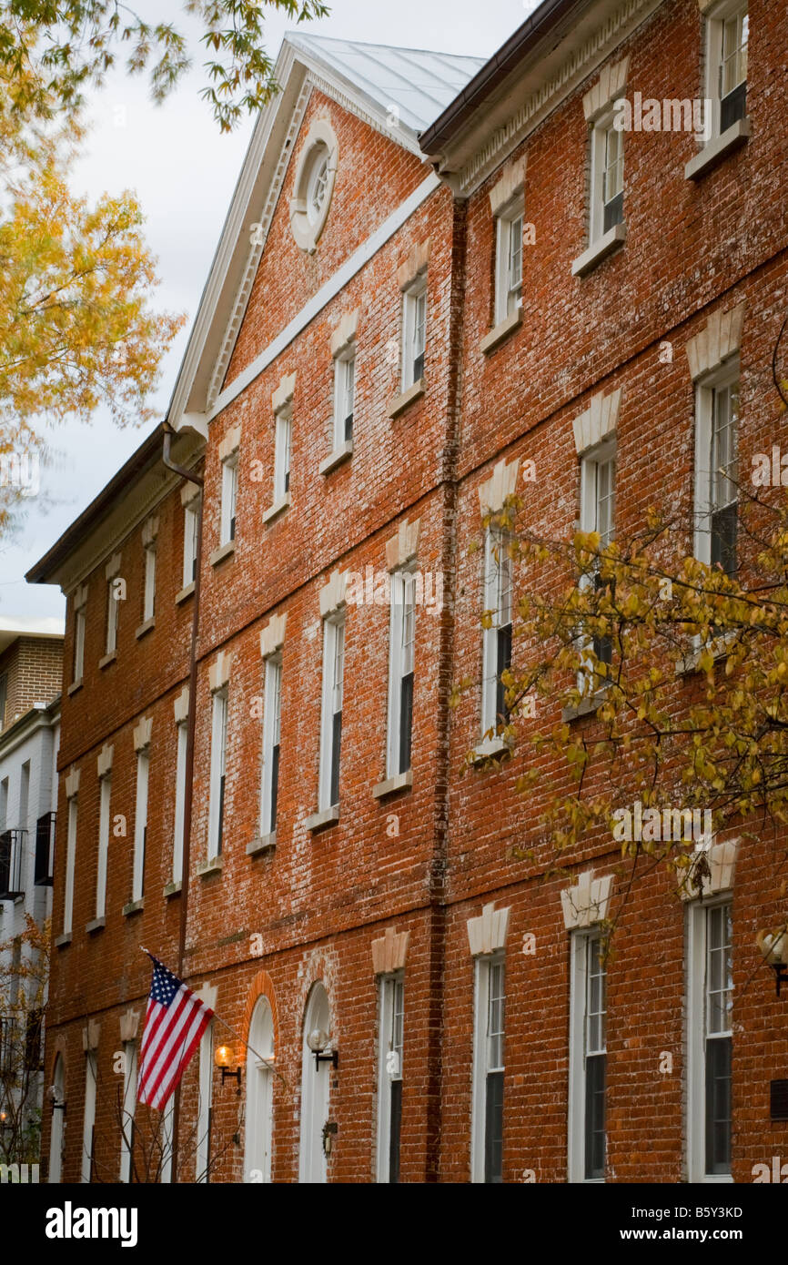 Riga di frumento, stile federale architettura, il più antico edificio di appartamenti in Washington D.C. Foto Stock