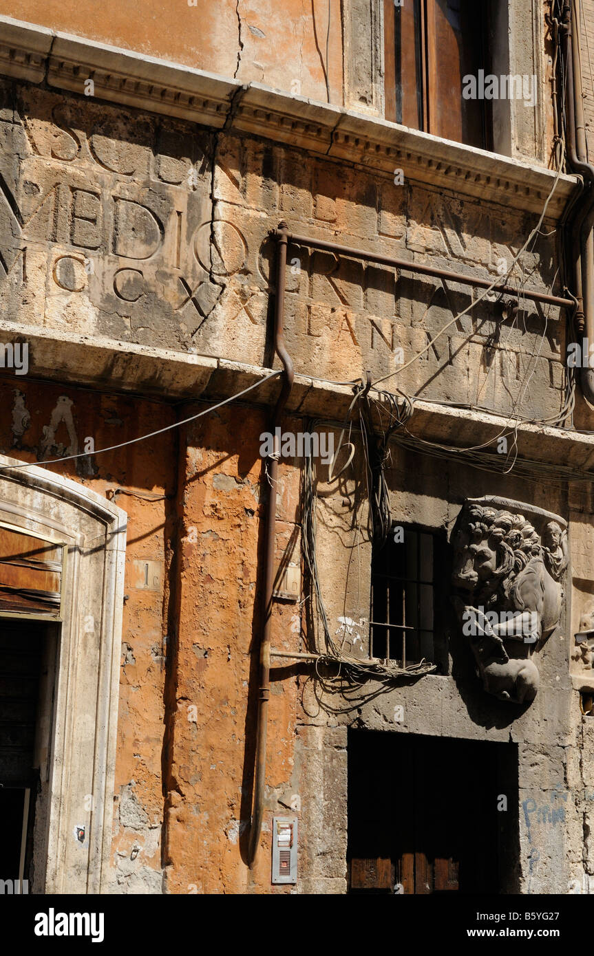 Il quartiere ebraico roma, Italia Foto Stock