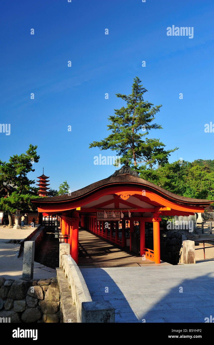 Itsukushima Jinja, Miyajima cho, Hatsukaichi, Prefettura di Hiroshima, Giappone Foto Stock